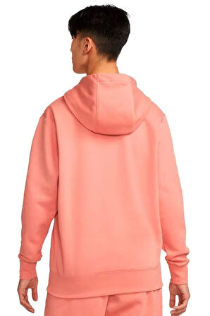 Nike Sportswear Hoodie Fleece Şardonlu Kapüşonlu Bol Kesim Sweatshirt Pembe