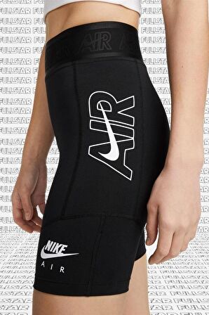 Nike Air Legging Shorts in Black Pamuk Polyester Bike Siyah Tayt Şort