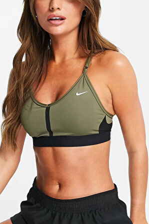 Nike Training Indy Dri Fit Light Support Bra Jungle Khaki Kadın Spor Sütyen Haki