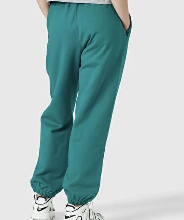 Nike Solo Swoosh Fleece Pant Pamuklu Bol Kesim Yüksek Bel Kadın Eşofman Altı Yeşil
