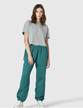 Nike Solo Swoosh Fleece Pant Pamuklu Bol Kesim Yüksek Bel Kadın Eşofman Altı Yeşil