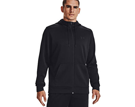 Under Armour Ua Armour Fleece Fz Hoodie Erkek Günlük Ceket 1373357-001 Siyah