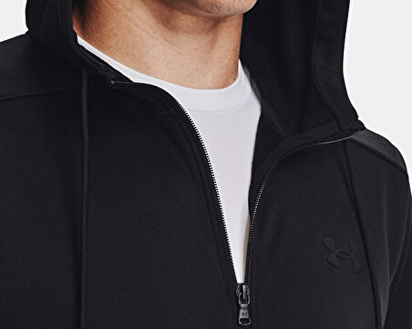 Under Armour Ua Armour Fleece Fz Hoodie Erkek Günlük Ceket 1373357-001 Siyah