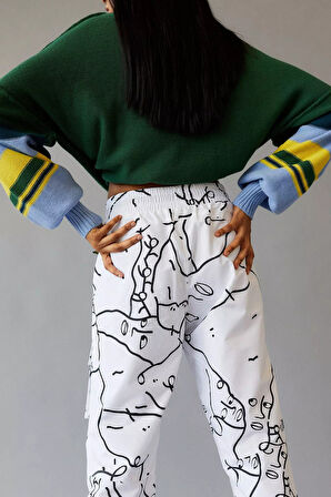 The North Face NSE S&R Ripstop Wind Pant Kadın Dokuma Kargo Cepli Astarlı Eşofman Altı Beyaz