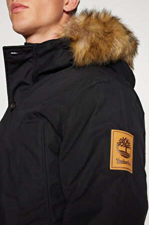 Timberland  DryVent™ Scar Ridge Waterproof Parka Erkek Su Geçirmez Kapüşonlu Parka Siyah