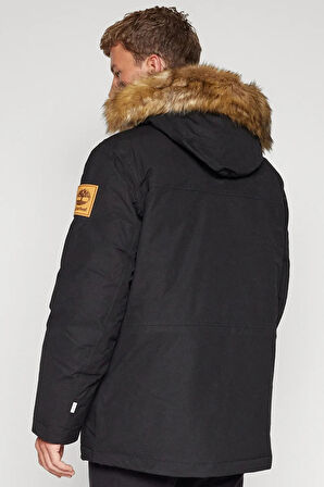 Timberland  DryVent™ Scar Ridge Waterproof Parka Erkek Su Geçirmez Kapüşonlu Parka Siyah