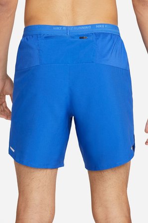 Nike Stride 7inch Run Shorts 2 in 1 Taytlı Fermuar Cepli Koşu Şortu Sax Mavi