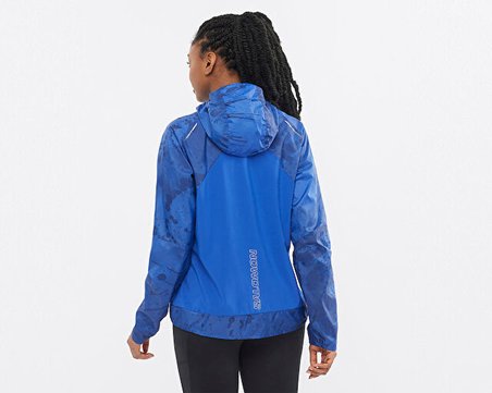Salomon BONATTI CROSS WIND Kadın Koşu Rüzgarlık LC1887000 Mavi