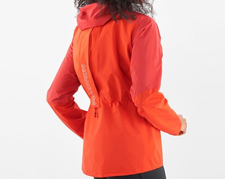 Salomon BONATTI TRAIL Kadın Outdoor Yağmurluk LC1887900 Kırmızı