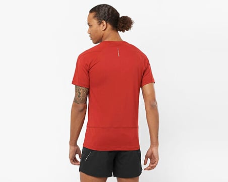 Salomon CROSS RUN Erkek Koşu Tişörtü LC2138800 Kırmızı