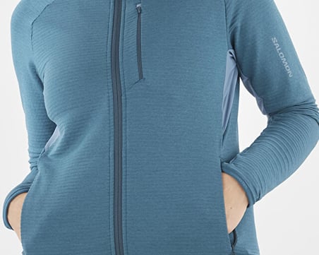 Salomon ESSENTIAL LIGHTWARM Kadın Outdoor Polar Ceket LC2225000 Mavi
