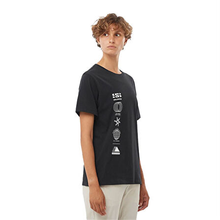 Salomon Logo Combo Ss W Kadın T-Shirt LC2233100 Siyah
