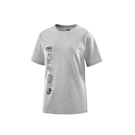 Salomon Logo Combo Ss W Kadın T-Shirt LC2232900 Gri