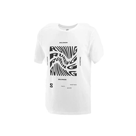 Salomon Runnıng Graphıc M Erkek T-Shirt LC2218900 Beyaz