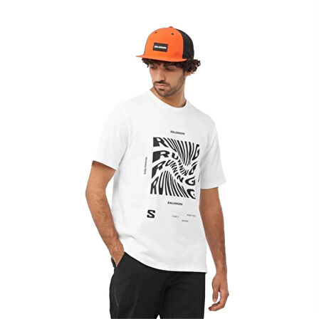Salomon Runnıng Graphıc M Erkek T-Shirt LC2218900 Beyaz