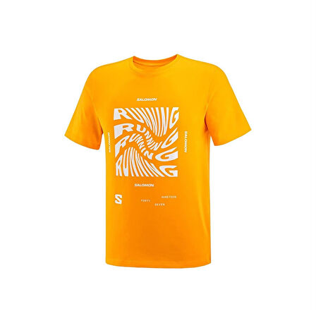 Salomon Runnıng Graphic Ss Tee M Erkek T-Shirt LC2219100 Sarı