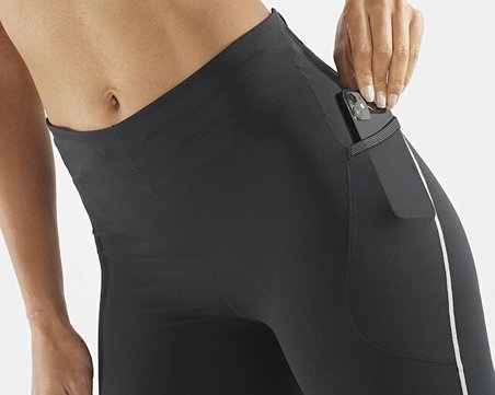 Salomon SENSE STOW TIGHTS W Kadın Koşu Taytı LC2299500 Siyah