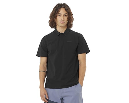 Salomon TRACKLINE POLO Erkek Günlük Tişört LC2439400 Siyah