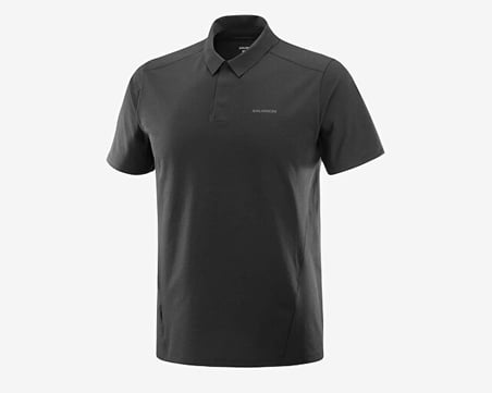 Salomon TRACKLINE POLO Erkek Günlük Tişört LC2439400 Siyah