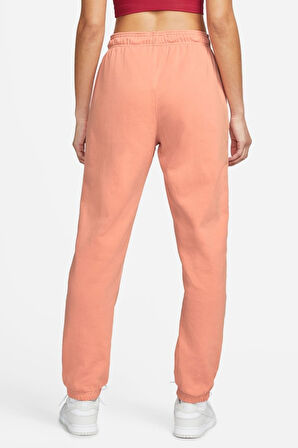 Nike Jordan Essential Core Loose Fit  Fleece Pant.Lastik Paçalı Bol Kesim Pamuklu Kadın Günlük Eşofman Altı Turuncu