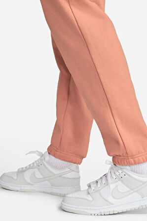 Nike Jordan Essential Core Loose Fit  Fleece Pant.Lastik Paçalı Bol Kesim Pamuklu Kadın Günlük Eşofman Altı Turuncu