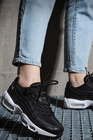 Nike Air Max 95 Sneaker Black Shoes Kadın Yürüyüş Ayakkabısı Siyah 