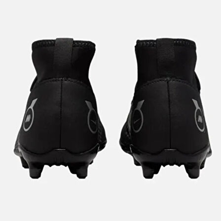 Nike Mercurial Superfly 8 Club FG/MG Soccer Shoes Çoraplı Çocuk Krampon Siyah