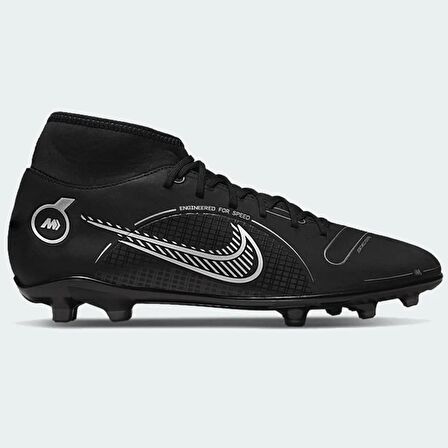 Nike Mercurial Superfly  8 Club FG / MG Soccer Shoes Çoraplı Krampon Siyah