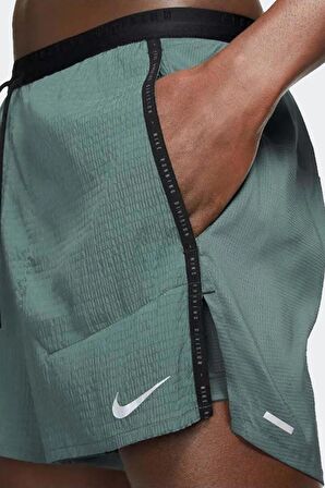 Nike Flex Stride Run Division 2 in 1 Running Shorts ikisi Bir Arada Taytlı Şort Yeşil