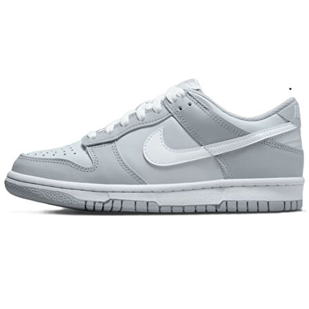 Nike Dunk Low Leather Unisex Sneaker Hakiki Deri Günlük Spor Ayakkabı Gri