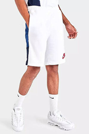Nike Sportswear Men's Hybrid French Terry Shorts Erkek Pamuklu Şort Beyaz