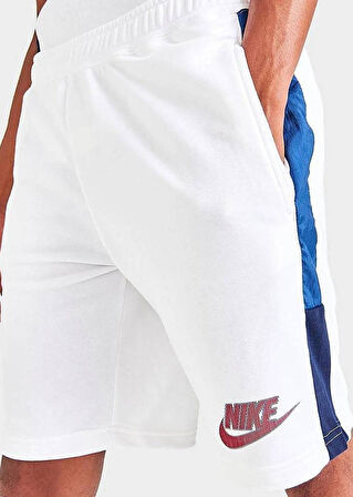 Nike Sportswear Men's Hybrid French Terry Shorts Erkek Pamuklu Şort Beyaz