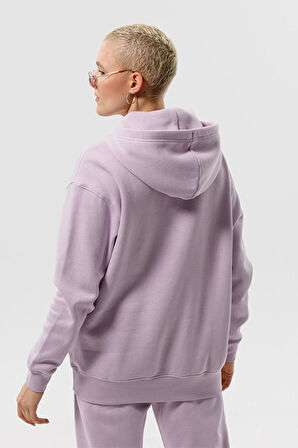 Nike Sportswear Collection Essentials Oversized Hoodie Büyük Beden Kapüşonlu Kadın Mor Sweatshirt 