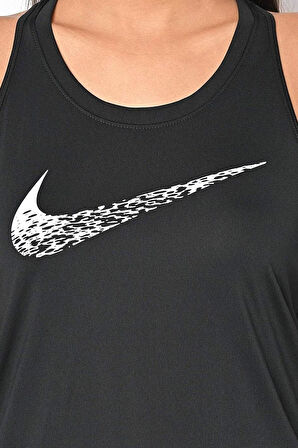 Nike Dri Fit Swoosh Run Tank Kadın Koşu Antreman Atleti Siyah