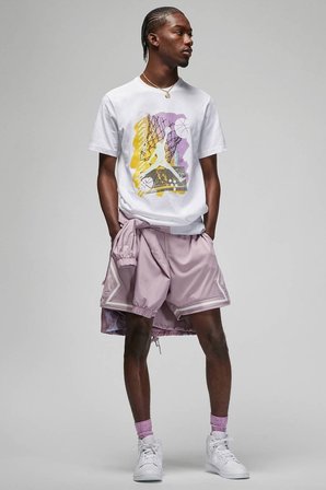Nike Air Jordan Brand Graphic SS crew Grafik Baskılı Erkek Tişört Beyaz