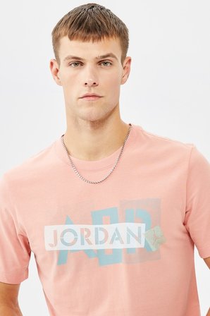 Nike Jordan Air Wordmark Graphic Tshirt Orange Jordan Grafik Baskılı Tişört Turuncu
