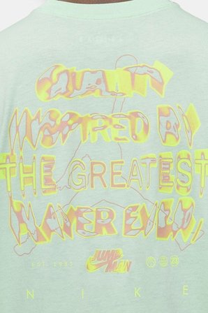 Nike Air Jordan Jumpman SS Crew Mens Tee Grafik Baskılı Erkek Günlük Tişört Yeşil