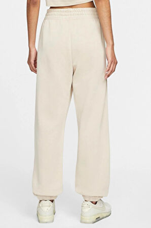 Nike Sportswear Regular Fit Pant Bol ve Uzun Kesim Eşofman Altı Krem