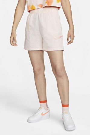 Nike Sportswear Big Swoosh Woven Shorts Pink Kadın Şort Pembe