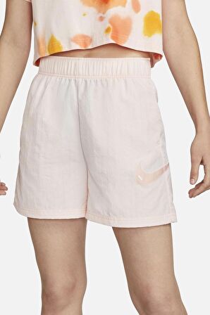 Nike Sportswear Big Swoosh Woven Shorts Pink Kadın Şort Pembe