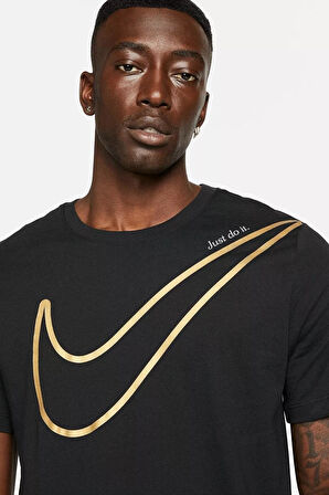 Nike Just Do It Men's Casual Training Black Pamuklu Erkek Tişört Siyah