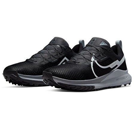 Nike React Pegasus Trail 4 Erkek Siyah Beyaz Arazi Yürüyüş Koşu Ayakkabısı
