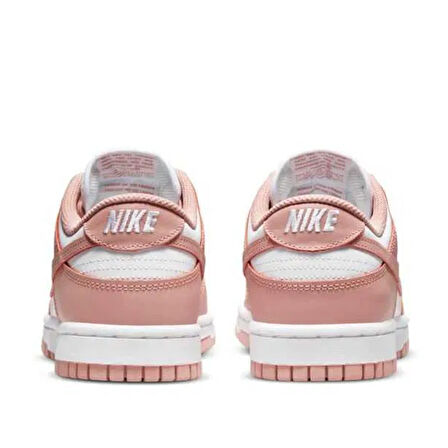 Nike Dunk Low Leather Unisex Sneaker Hakiki Deri Beyaz Pembe Spor Ayakkabı