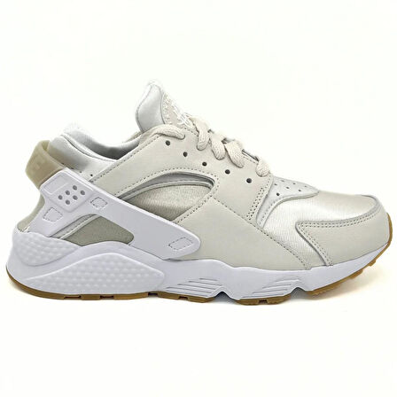 Nike Air Huarache Sneaker Unisex Gerçek Deri Tekstil Krem Spor Ayakkabı 