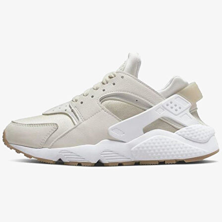 Nike Air Huarache Sneaker Unisex Gerçek Deri Tekstil Krem Spor Ayakkabı 