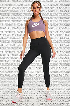 Nike Training Futura Medium Support Sports Purple Bra Büstiyer Kadın Spor Sütyeni Mor  