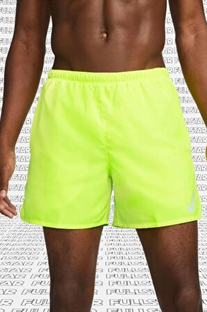 Nike Challenger 5 inch Running Short Slip Astarlı Erkek Koşu Şortu Sarı