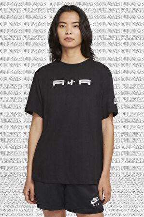 Nike Air Graphic Oversized Reflector S. S. Tee Unisex Reflektörlü Siyah Tişört