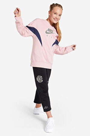 Nike Air French Terry Genç Çocuk Sweatshirt Pembe