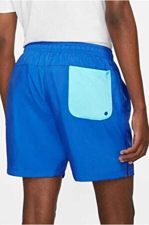 Nike Sportswear Woven Flow Shorts Blue Unisex Günlük ve Deniz Şortu Mavi 